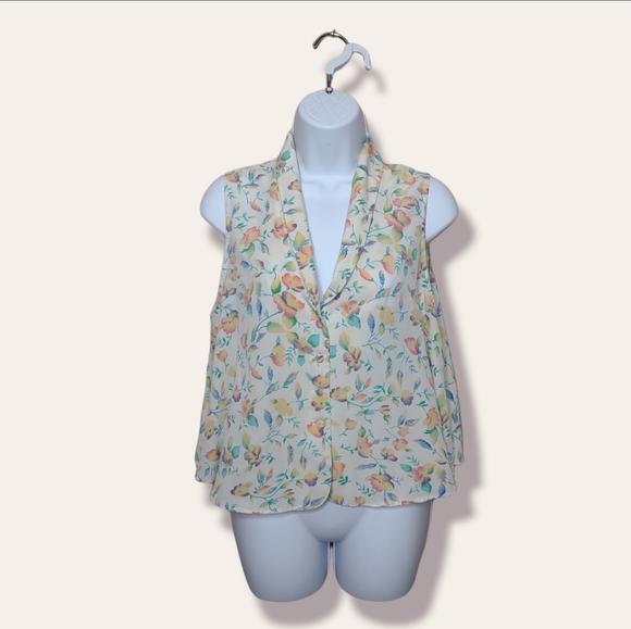 Victoria's Secret Gold Label Floral Sleeveless Top - Picture 3 of 6